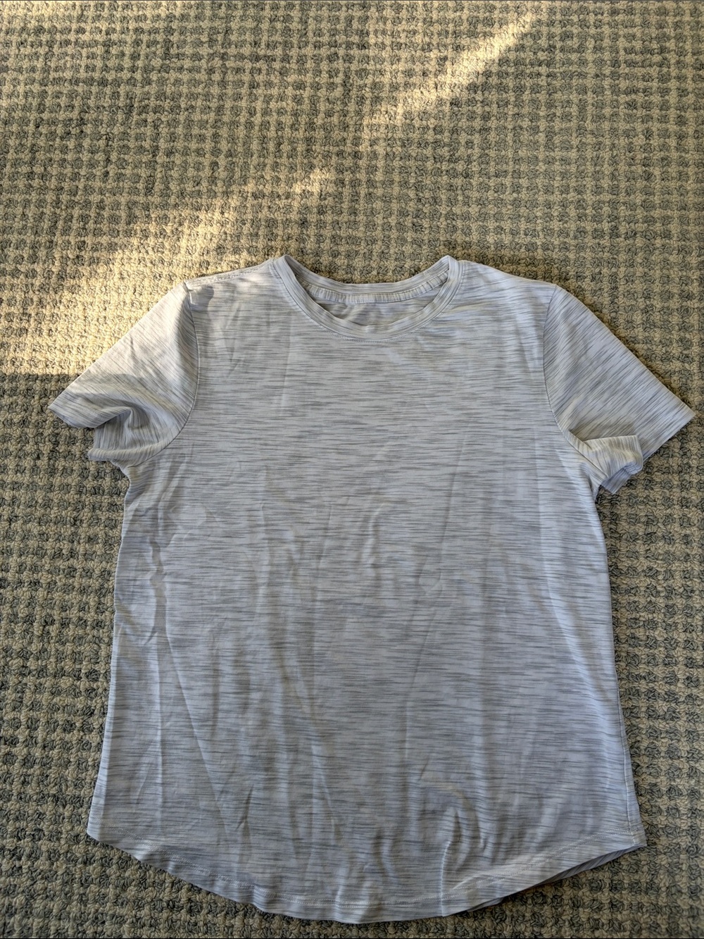 lululemon athletica Light Heather Gray Short Sleeve Crew Tee